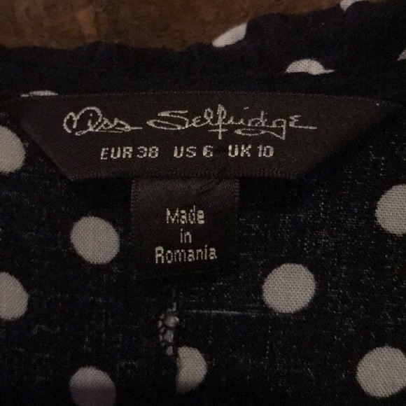 Sold Navy and white polka dot wrap dress - Picture 5 of 5